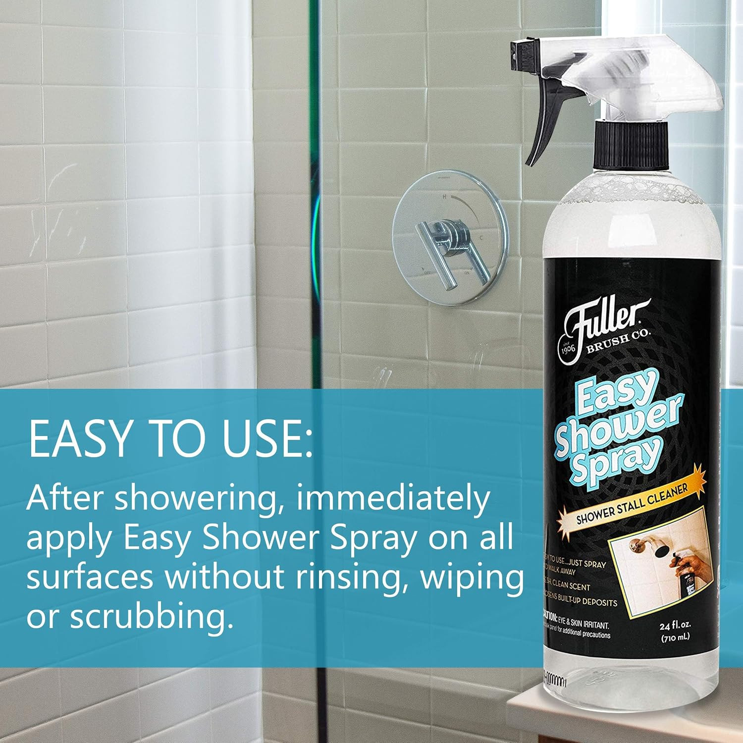 Easy Shower Spray – 24 Oz – No Rinse & Scrub Daily Bathroom Cleane
