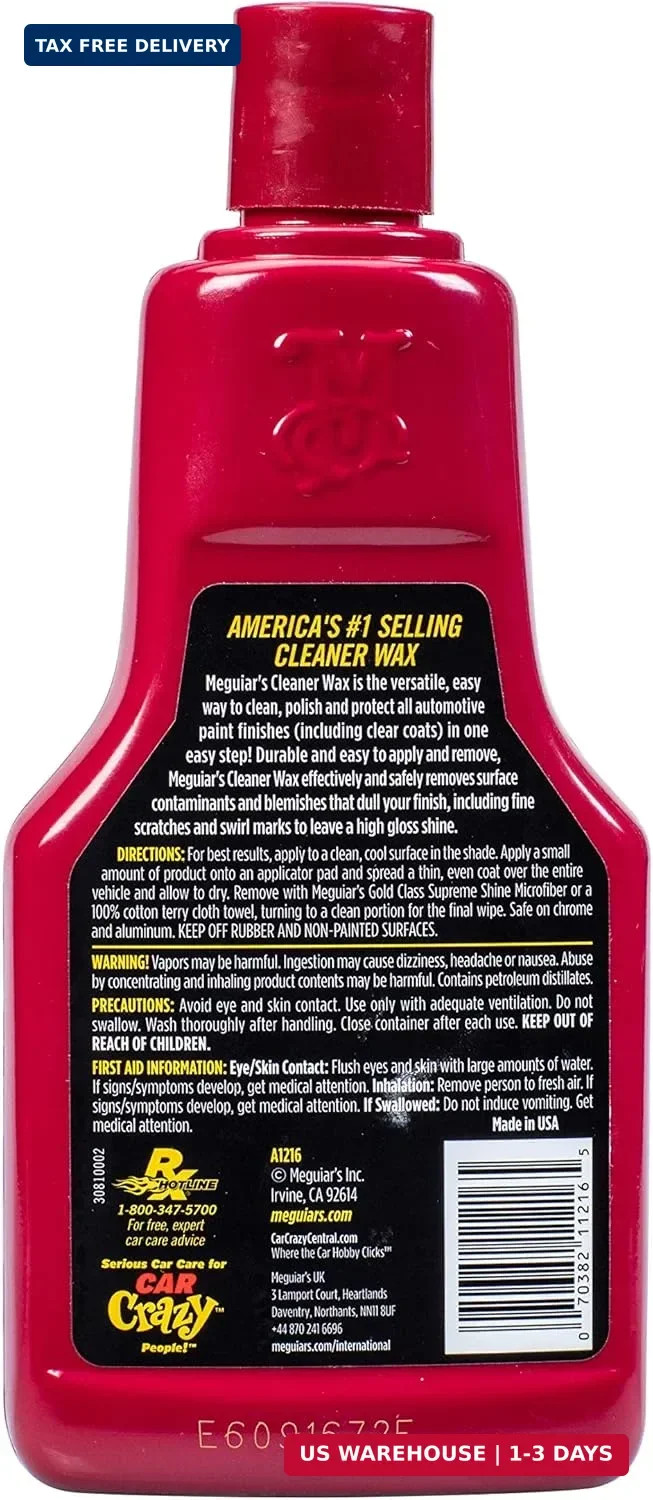 Meguiar’s Cleaner Wax, Liquid Car Wax For Diy Drivers & Detailers-Cleans, Polish