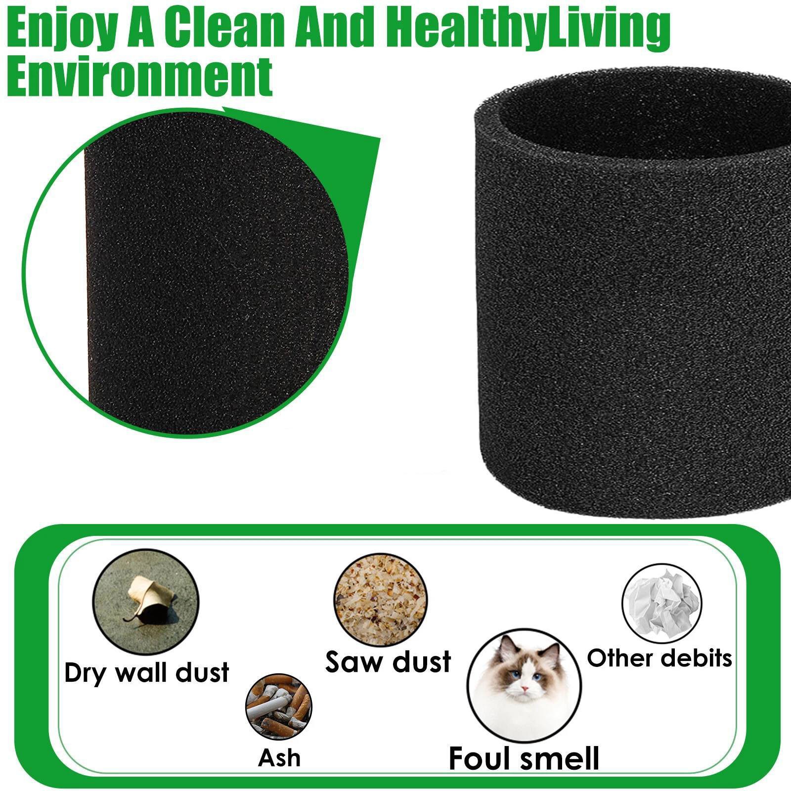 3* Foam Sleeve Replacement For Shop Vac Filter Cartridge For Type X 9035000