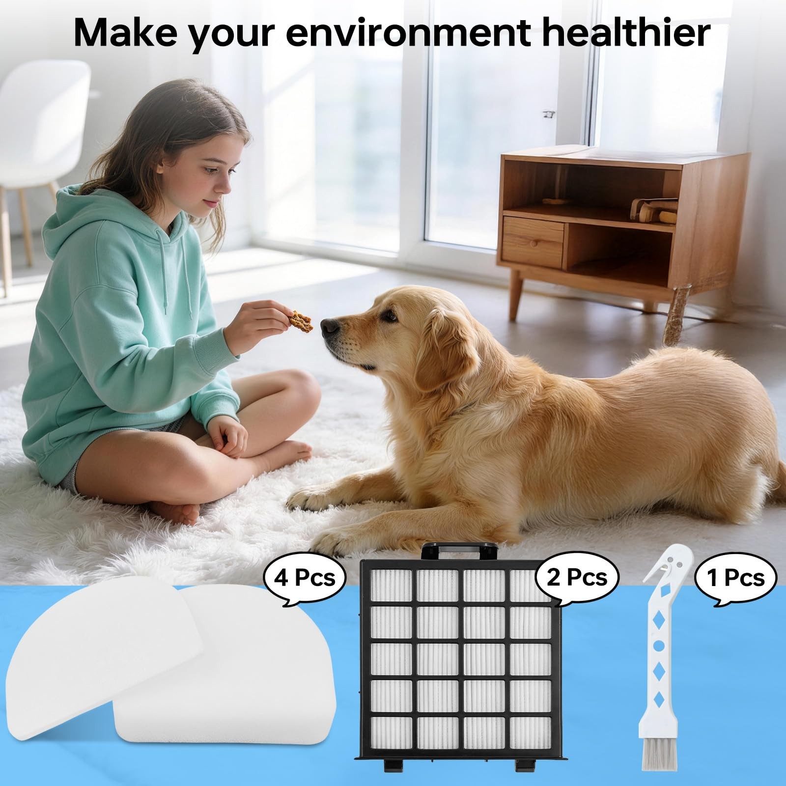 AZ4002 Filter Replacement for Shark POWERDETECT Upright Vacuum Cleaner