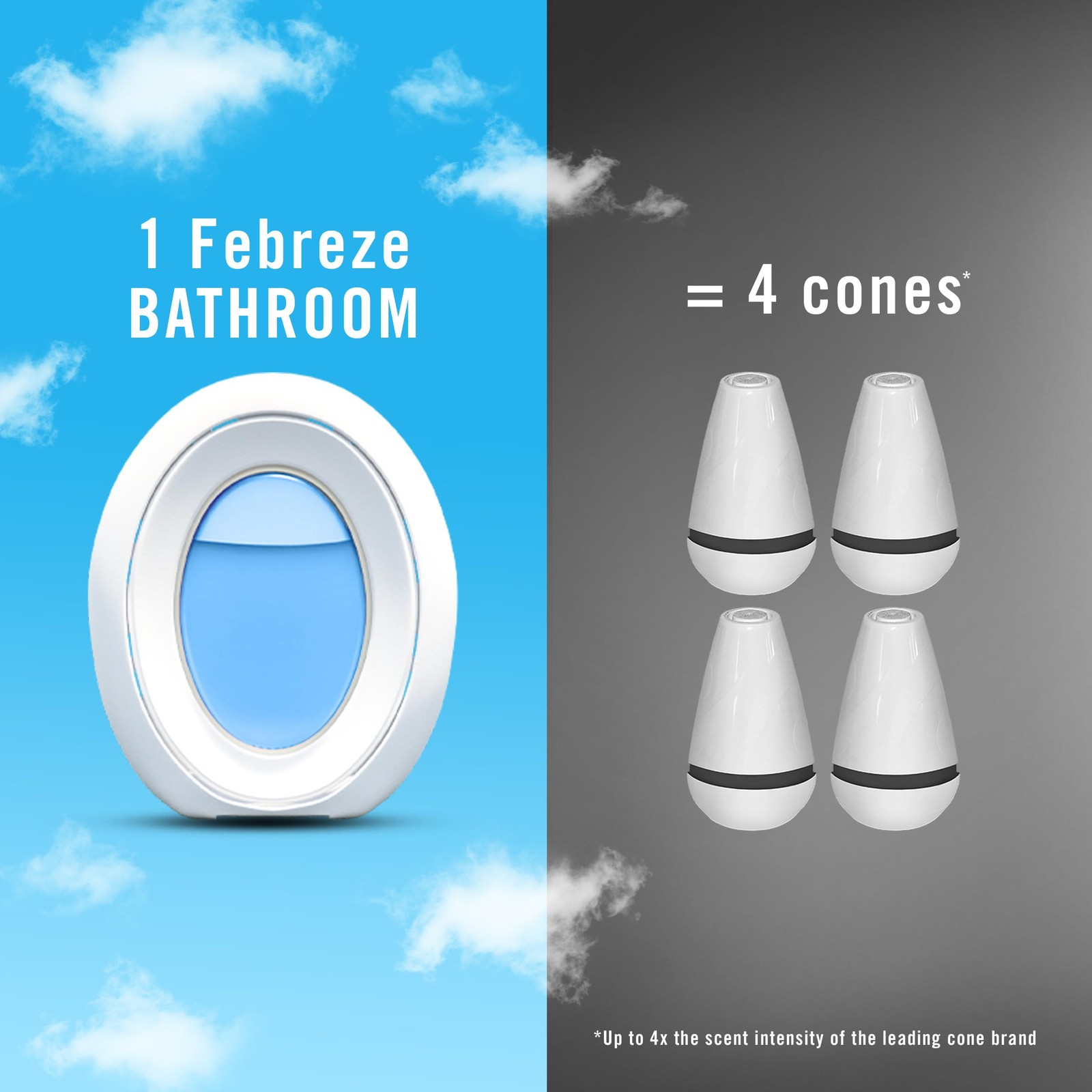 Febreze Small Spaces Air Freshener Linen Sky Odor Eliminator 0.5 Fl Oz 45 Days