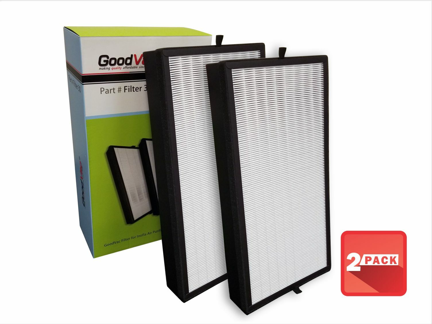 GoodVac H13 True HEPA Replacement Filter Kit Compatible with Inofia 1608 PM1608