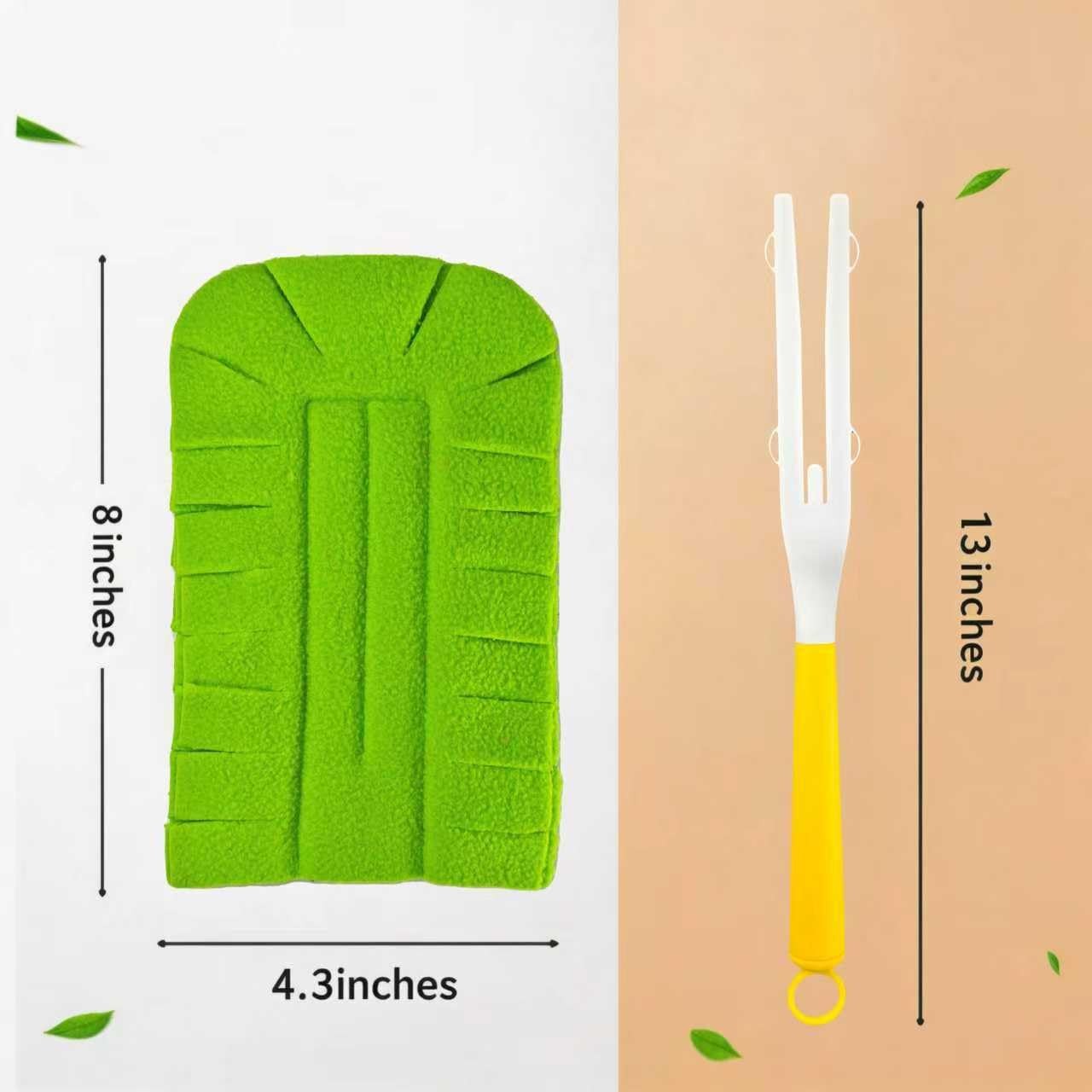 5 PCS Reusable Fleece Duster Refills, Washable Pads with Handle for Swiffer