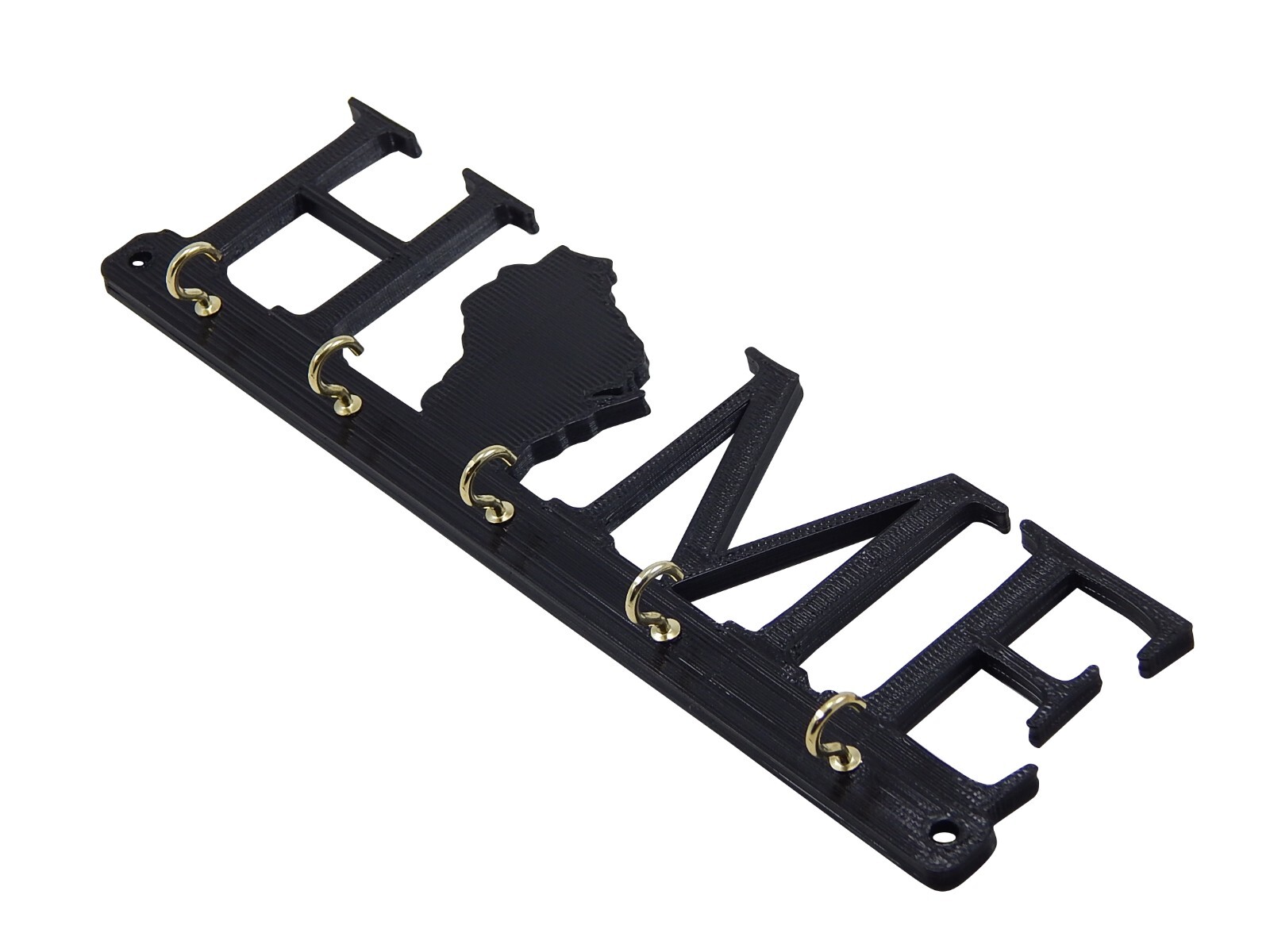 Wisconsin Home State Shape Key Holder Hanger Rack Housewarming Wall Decor Gift