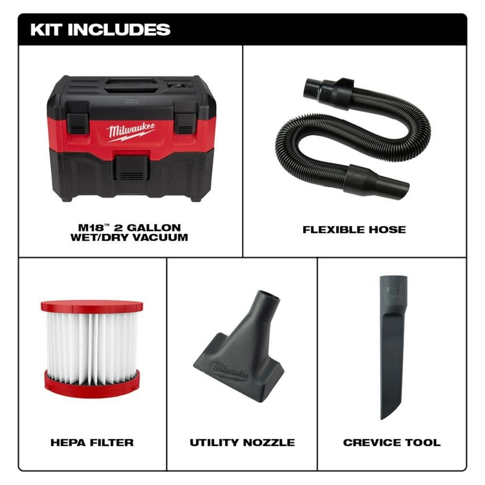 Milwaukee M18 Vacuum Wet/dry Bare Tool