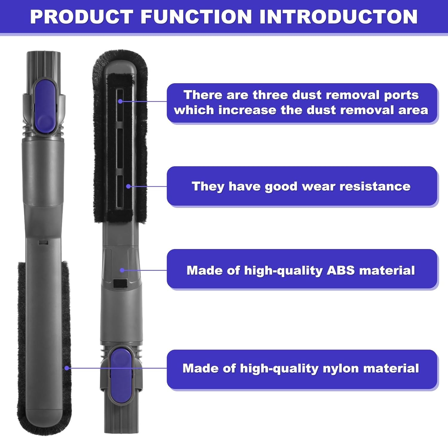 IX141 Vacuum Dusting brush Replacement Parts Compatible with Shark Pet Cordless