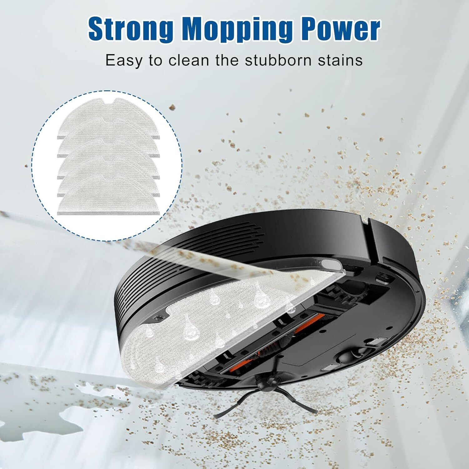 5 Pack Mop Cloth for Xiaomi 1C/STYTJ01ZHM, For Dreame F9 D9 Vacuum Cleaner