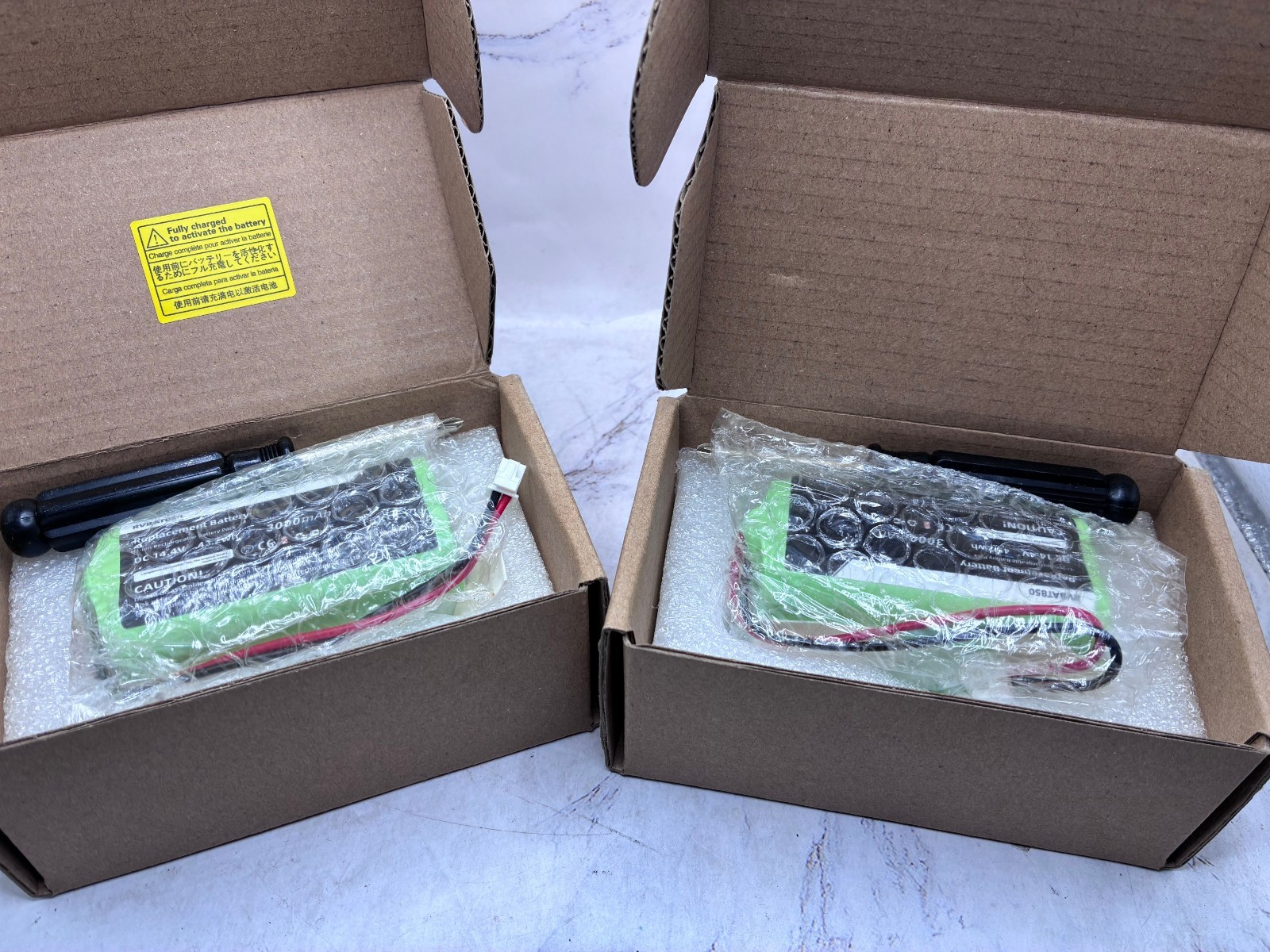 Lot of 2 -RVBAT850 Battery for Shark Ion Robot Vacuum DC 14.4V 3000mAh 2-Prong