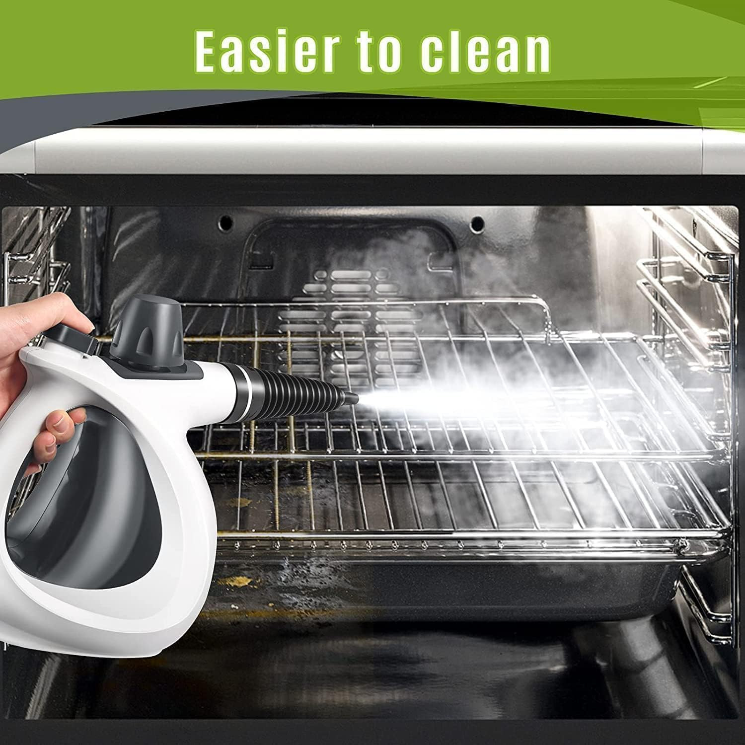 Pressurized Handheld Multi-Surface Natural Steam Cleaner with 12 Pcs Accessories