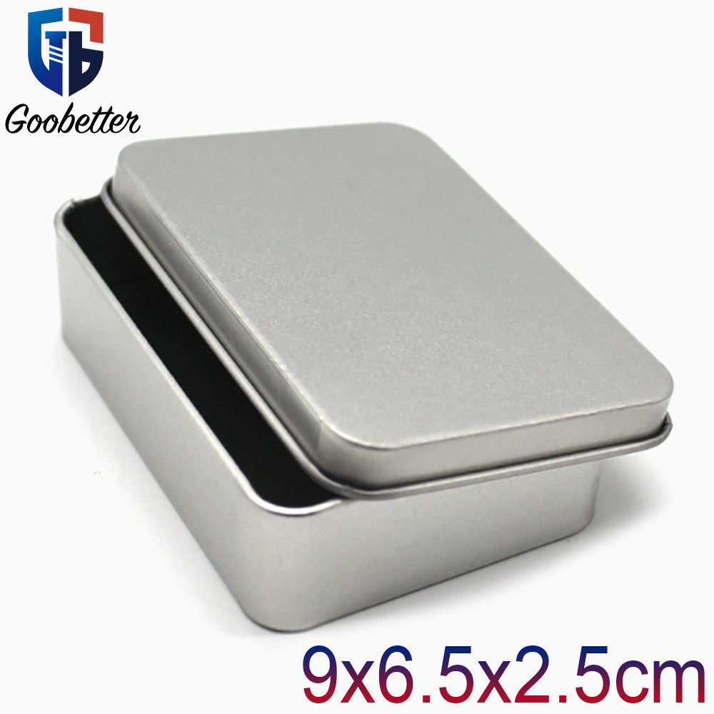Boxes Iron Small Metal Storage Box Silver Jewelry Keys Coins Metal 9×6.5×2.5cm