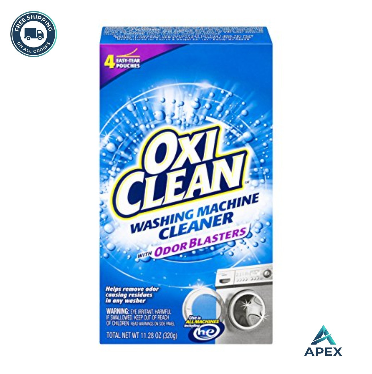 Washing Machine Cleaner Liquid 4 Count Odor Blasters Residue Remover For HE