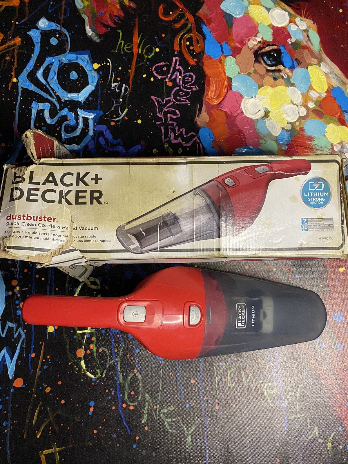 BLACK+DECKER Dustbuster Red/Black Handheld Vacuum (USED WITHOUT AC ADAPTER)