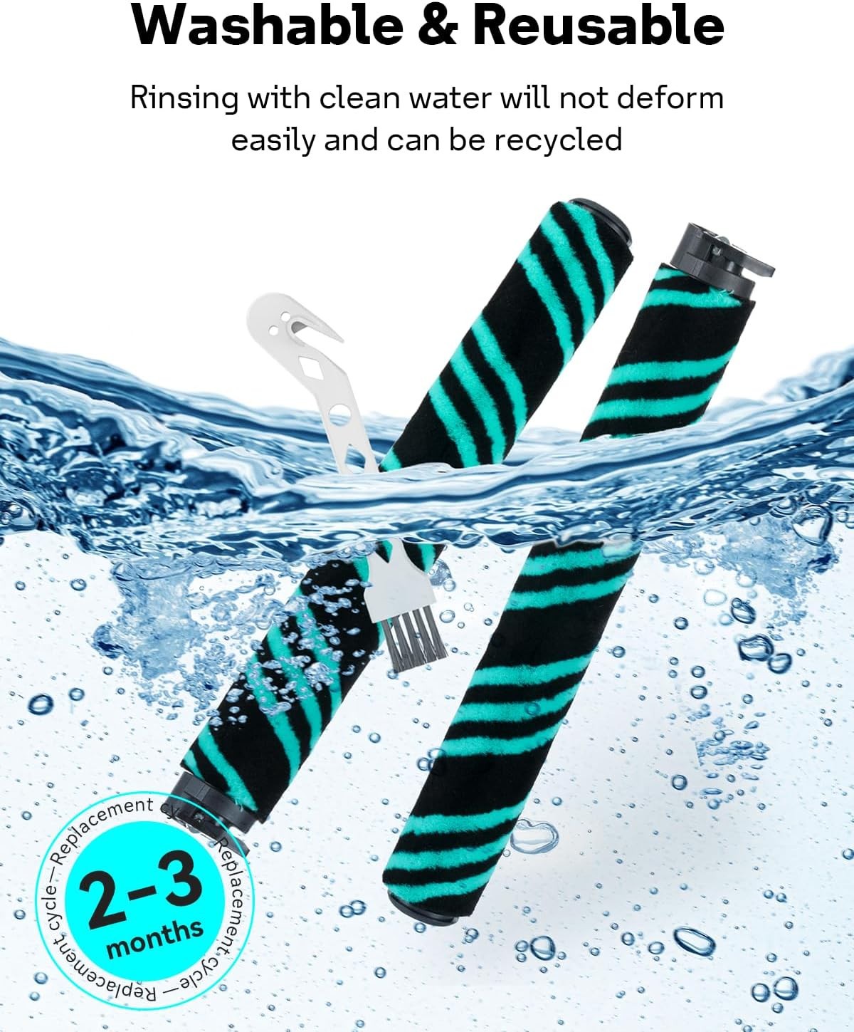 Replacement Soft Brushrolls for Shark AZ4000 AZ4000C AZ4002 AZ3901 POWERDETECT