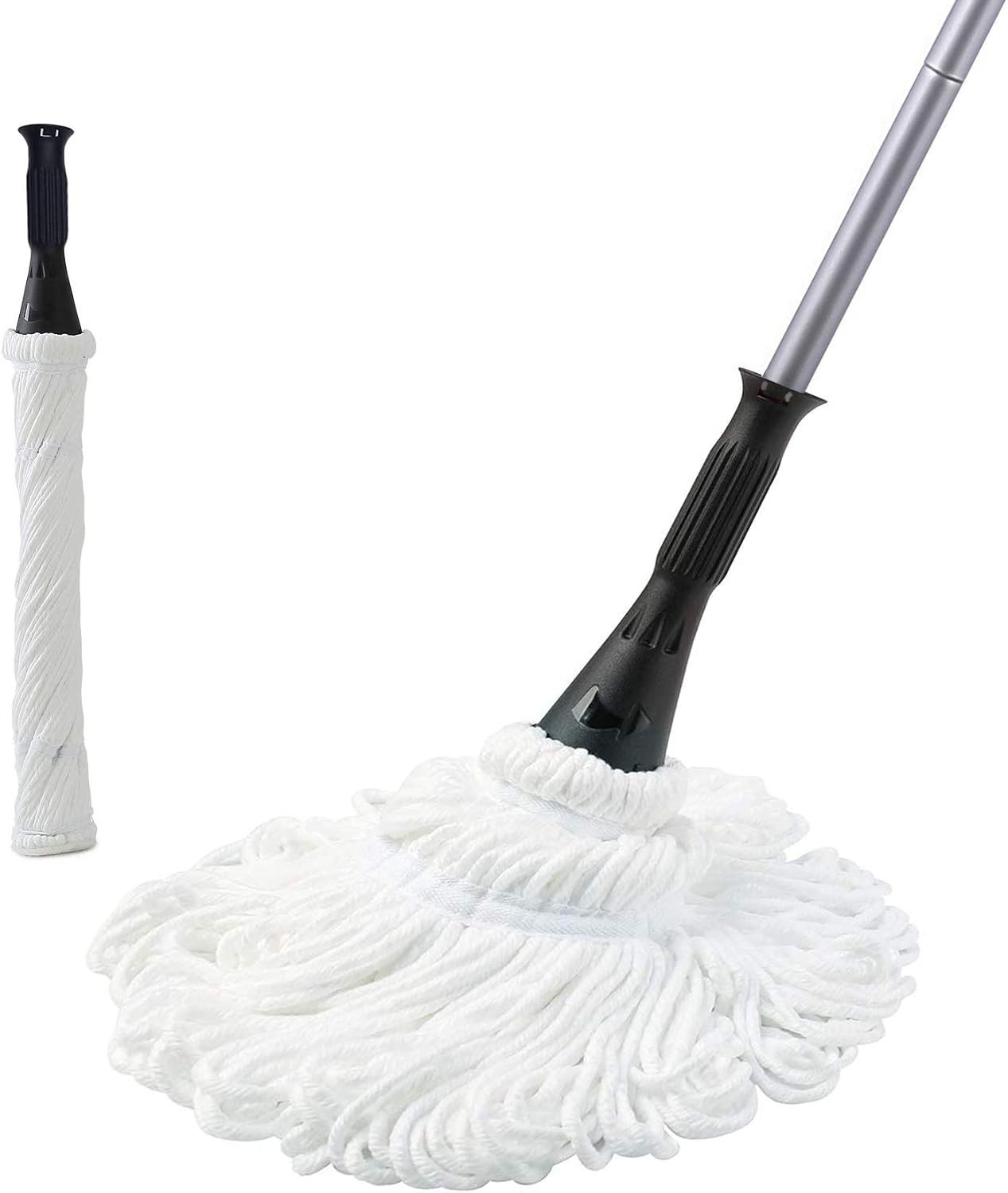 Twist Mop with 2 Reusable Microfiber Heads – Clean Floors Easily & Efficiently