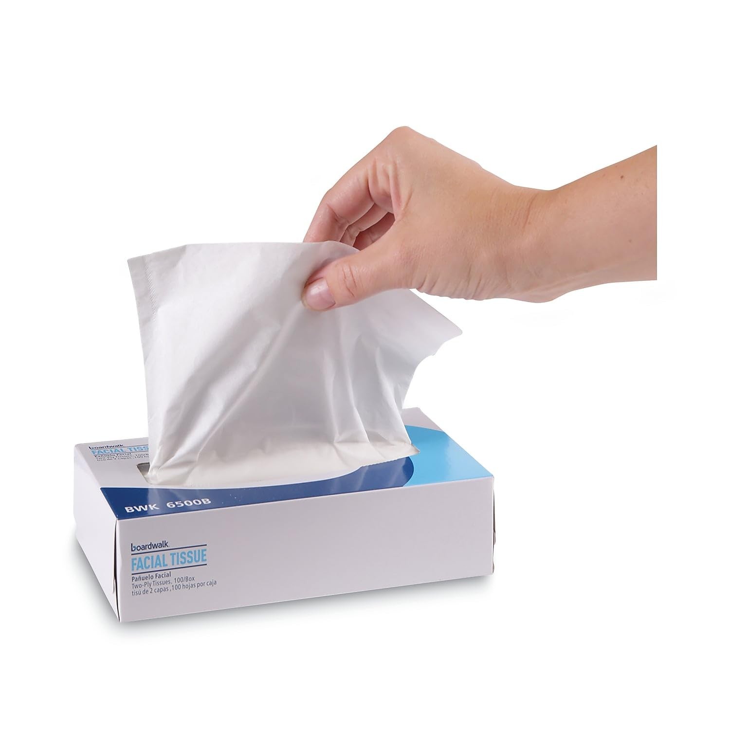 Boardwalk BWK6500 Facial Tissue Flat Box 100 Sheets (Case of 30 Boxes)