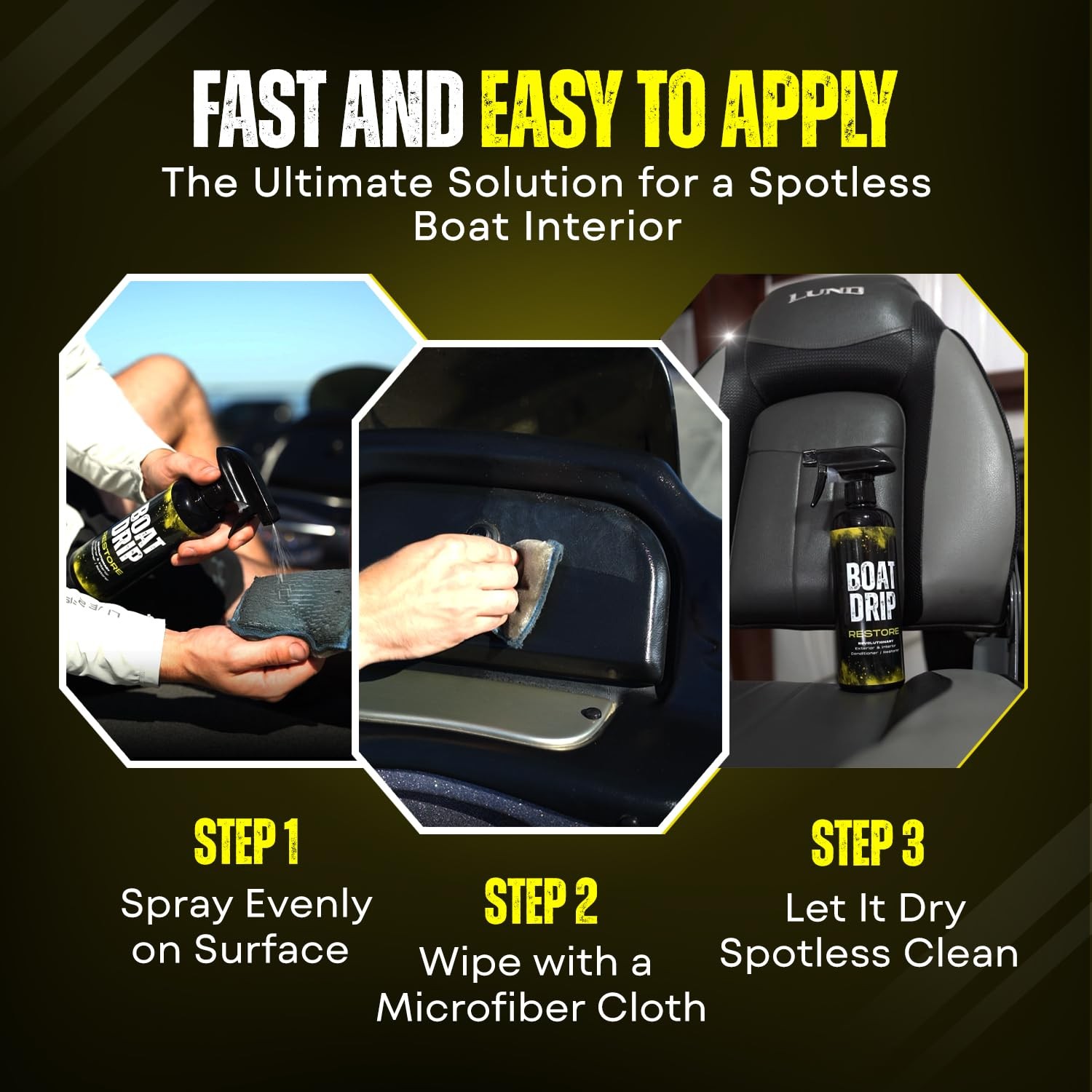 Restore – Interior and Exterior Boat Restoration Spray w/UV Protection – 16oz…
