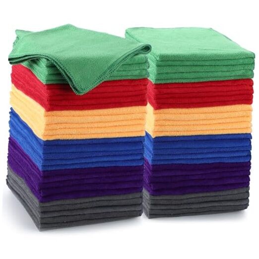Pcs Microfiber Cleaning Cloths for Cars 16 x 16 Inch Ultra 60 6 Color