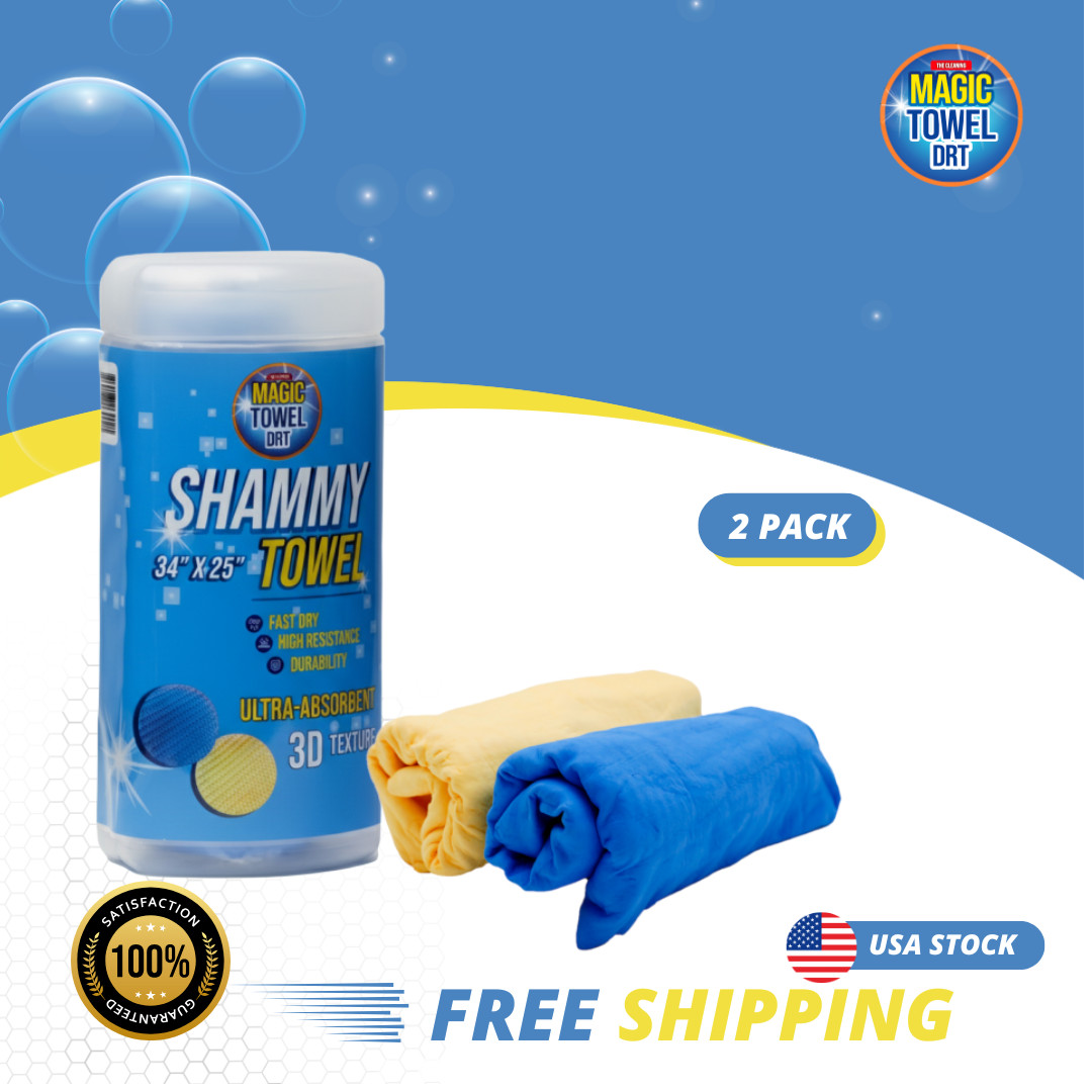 Chamois 34×25 Premium XL Shammy Towel for Car Absorbent Cloth Scratch-Free