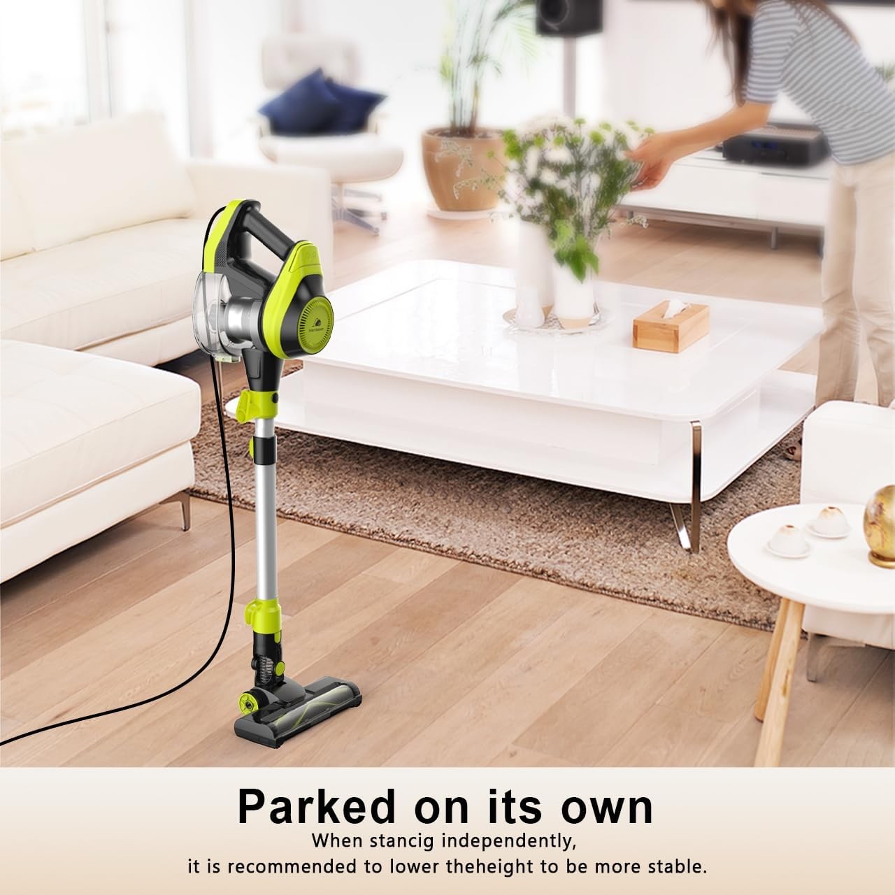 23Ft Corded Vacuum Cleaner,2 Operation Mode Powerful Suction Stick,19”-30”