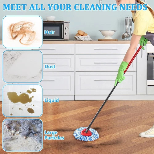2 Pack Spin Mop Refills O-Cedar Rinse Clean 2-Tank System Replacement Heads