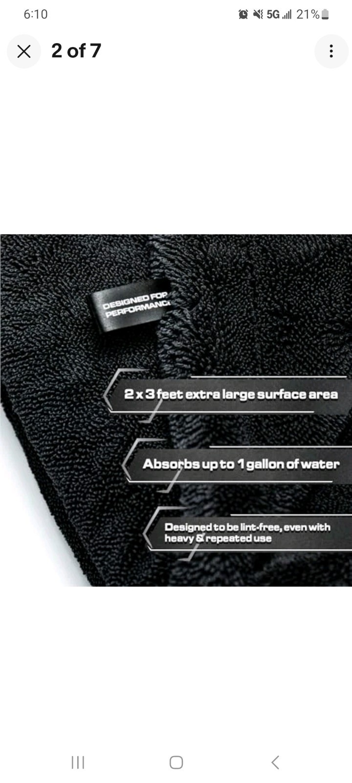 Blackline Car Drying Towel – 2ft x 3ft XL Popular Pick Among Detailing Pros –