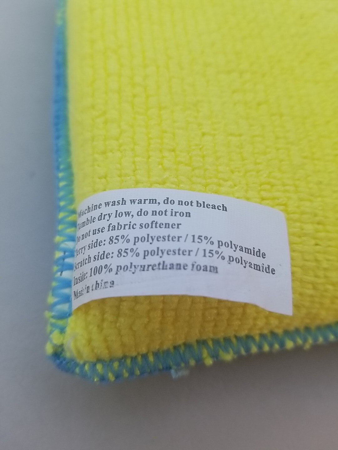 Microfiber Terry & Scrubber Sponge 5” X 3.5” X 1” -10 Pack