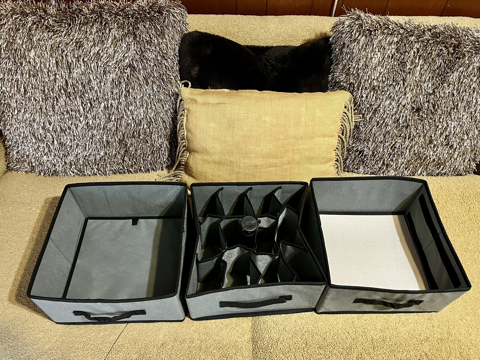GRAY/BLACK STORAGE ORGANIZER CUBBY SET (VARIOUS SIZES) (GREAT FOR RESELLERS)