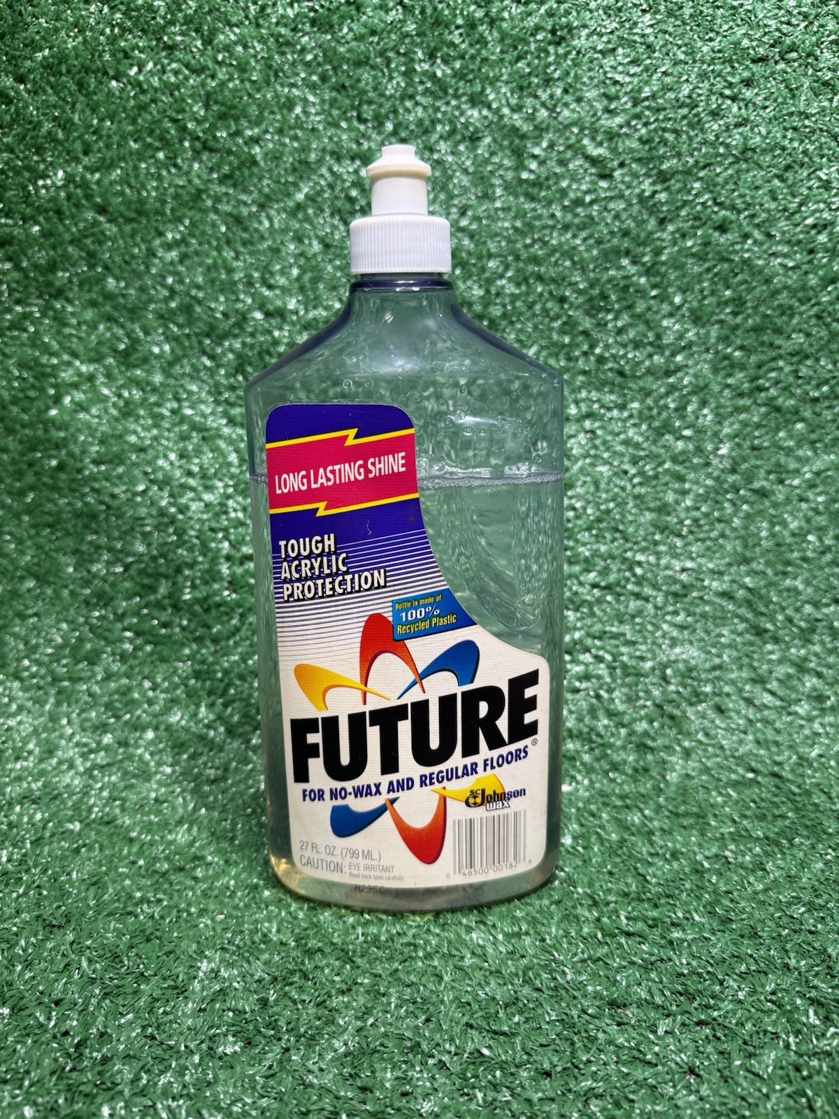 VTG FUTURE Premium Floor Finish Shine 27 oz SC Johnson Wax 1993 Bottle 80% Full
