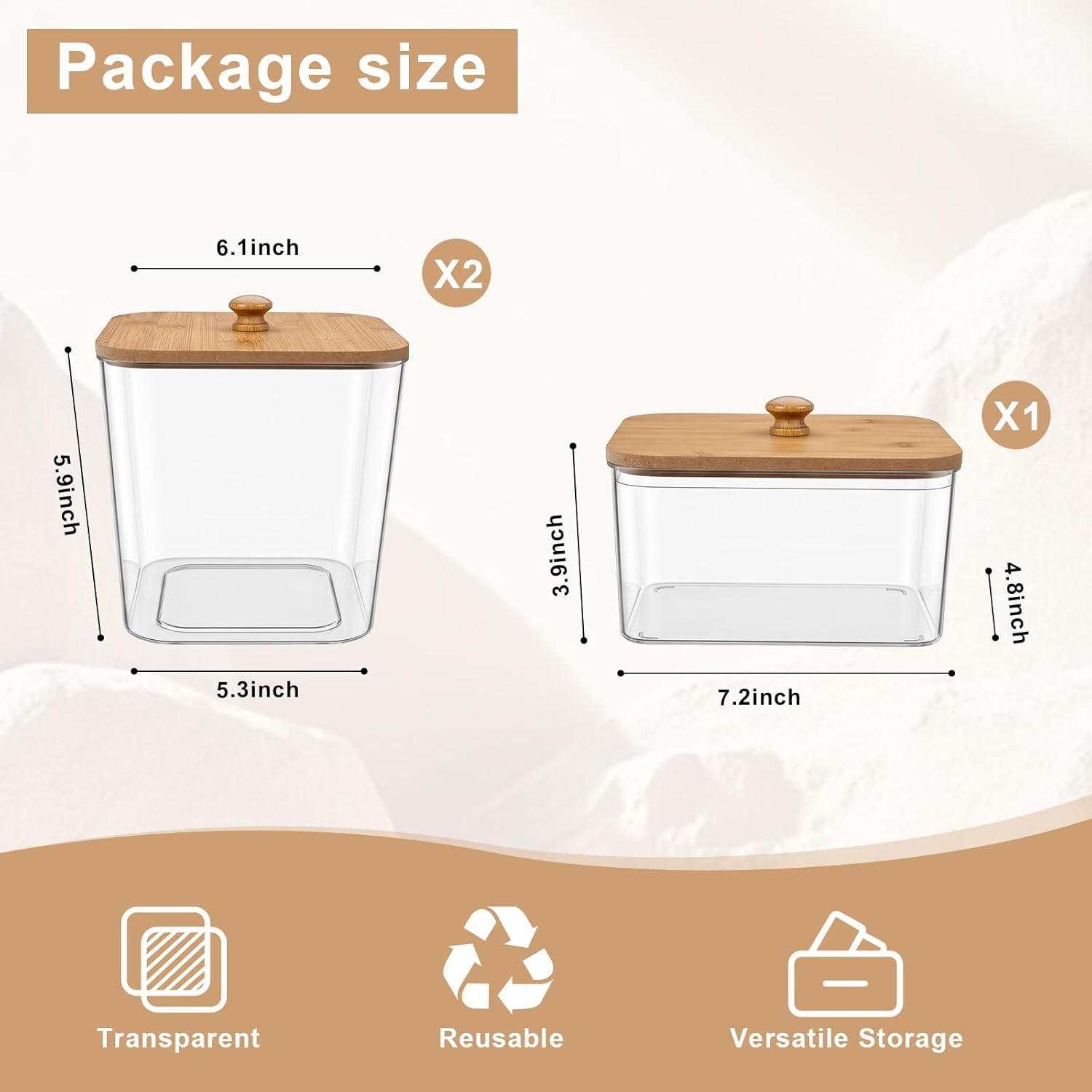 3 Pack Laundry Pod Containers and Dryer Sheet Holder, Laundry Room Organization