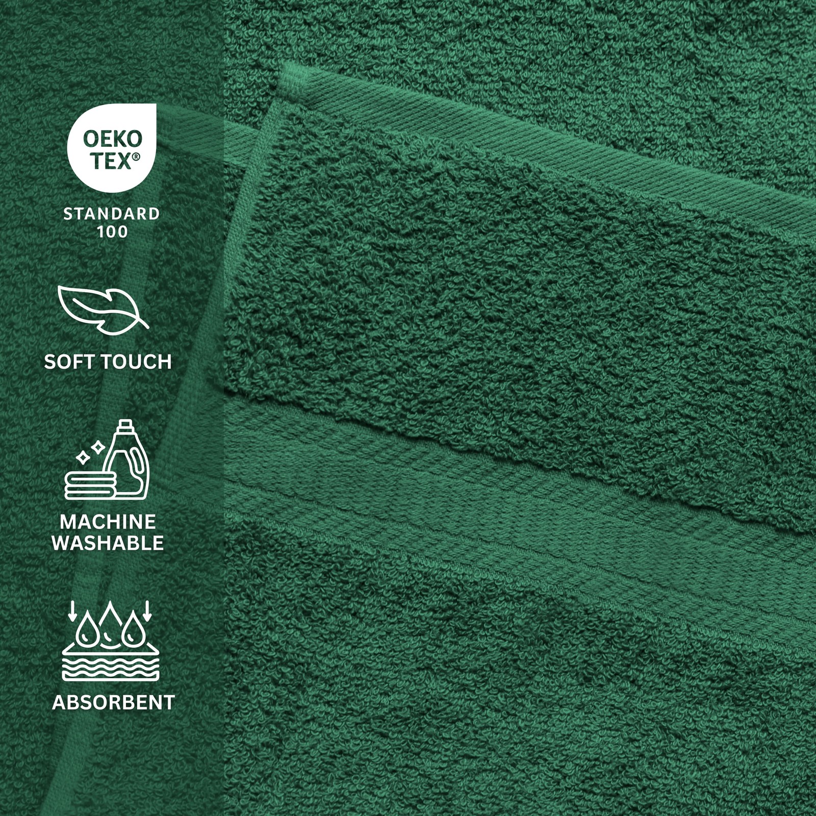 Mainstays Basic Bath Towel, Soft 100% Cotton and Highly Absorbent Bath Towel, Gr