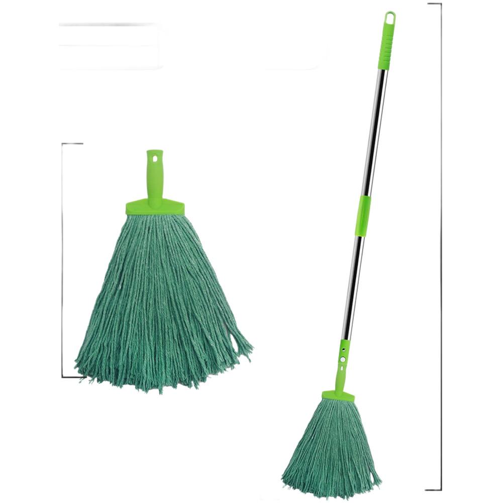 For Wax Mop with Ergonomic Non Slip Grip 36cm Cotton Yarn 1.2M Steel Rod