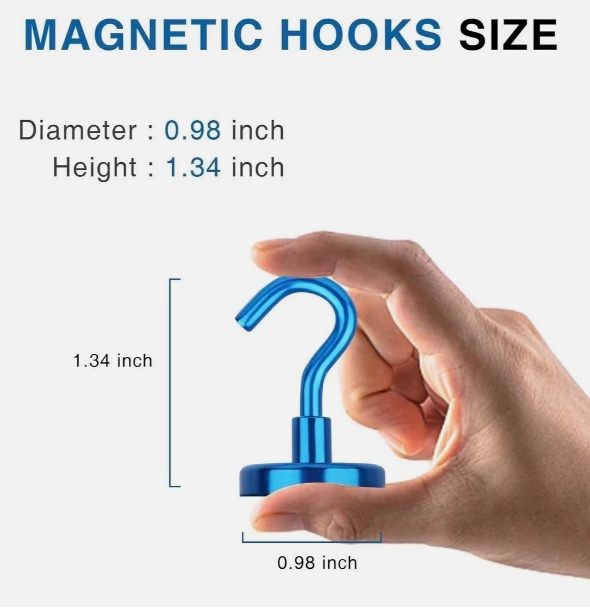 6 Pack 85LB Magnetic Hooks, Strong Cabin Ship Essentials Hook Heavy Duty Refrige