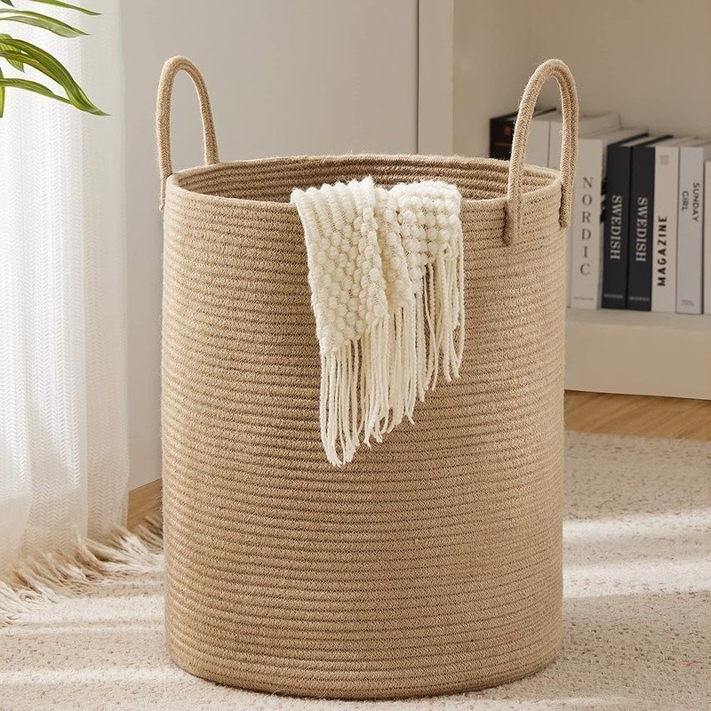 Eco-Friendly Tall Laundry Hamper Portable Durable Storage Basket Clothes Toys US