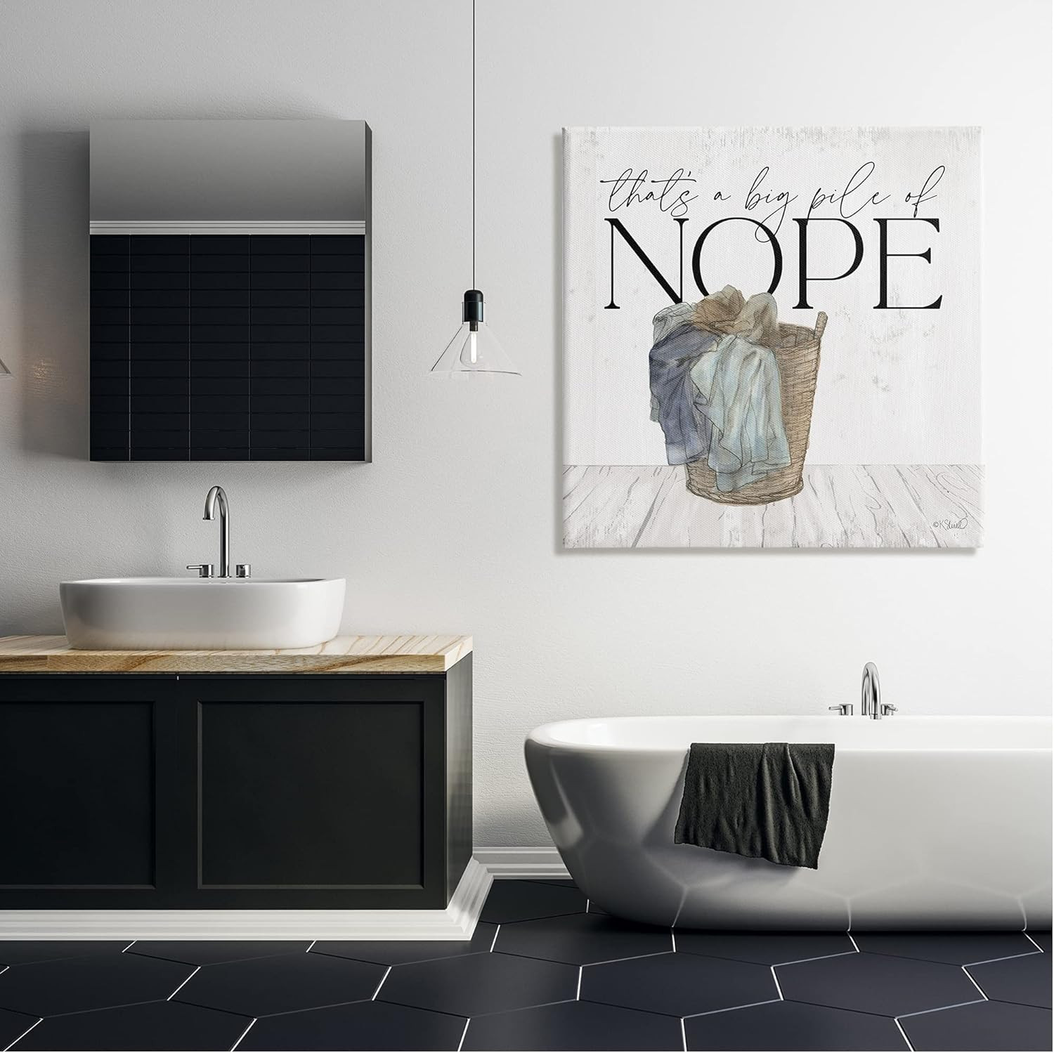 Big Pile of Nope Laundry Art by Kate Sherrill – Fun Home Decor