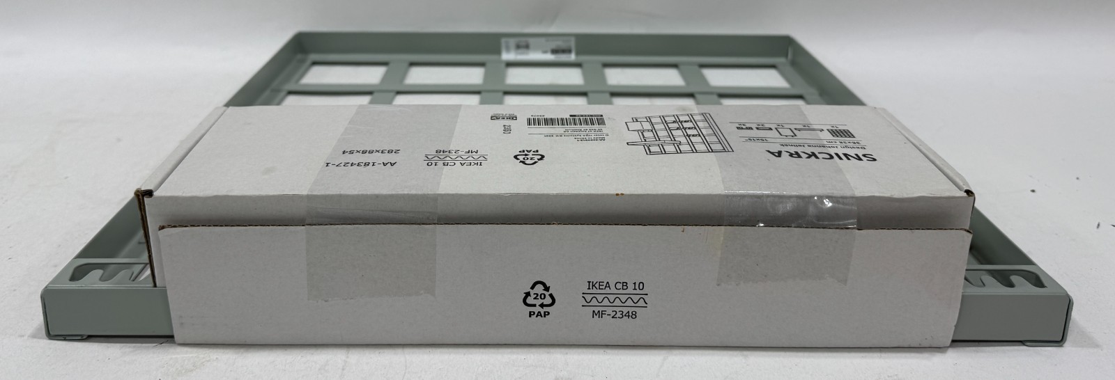 IKEA SNICKRA Wall Storage Board Set Steel-8-Piece Gray-Green 15 x 15″ 405.182.46