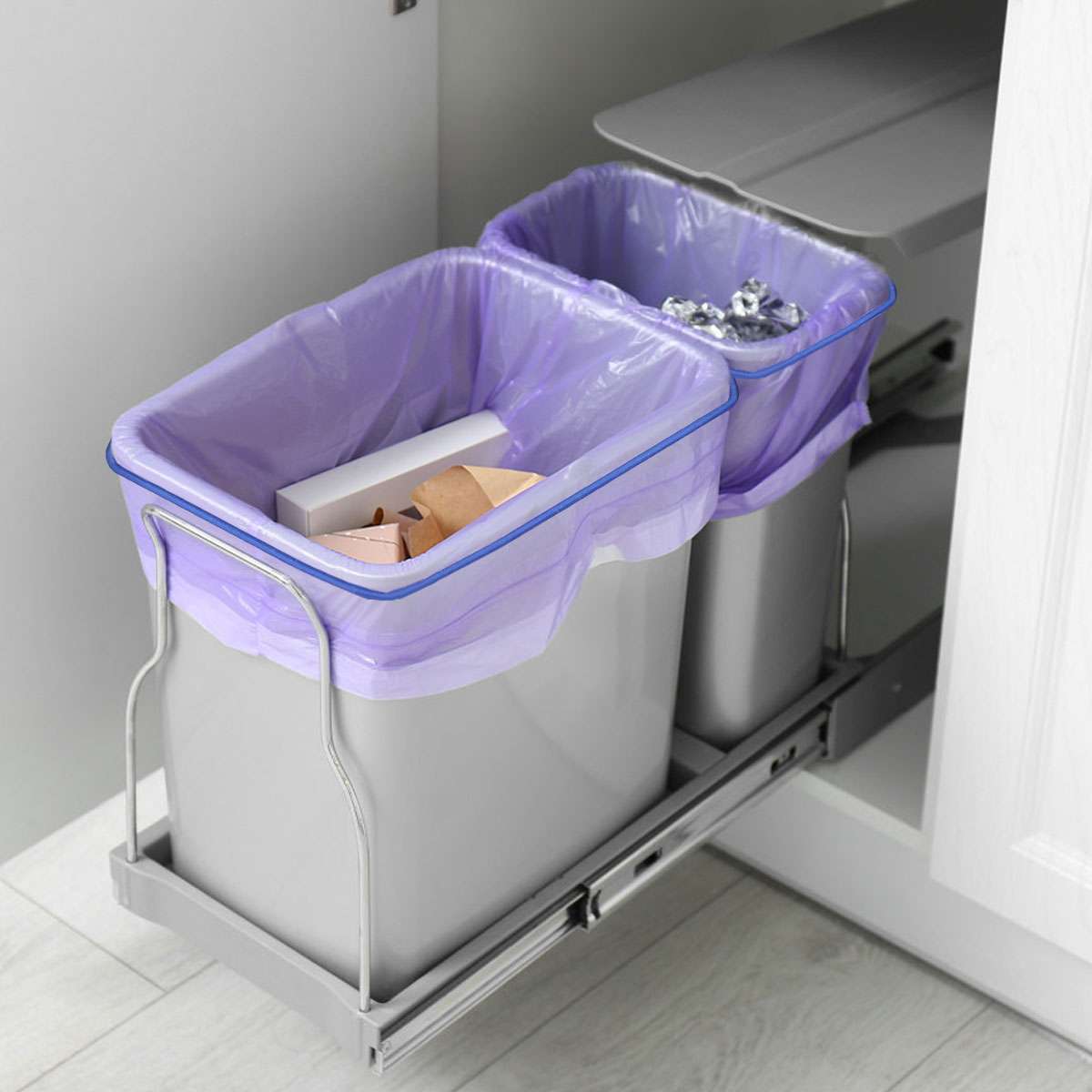 3 Pack Trash Can Bands Garbage Bag Elastic Bands Durable Rubber Band Fit 13-30 G