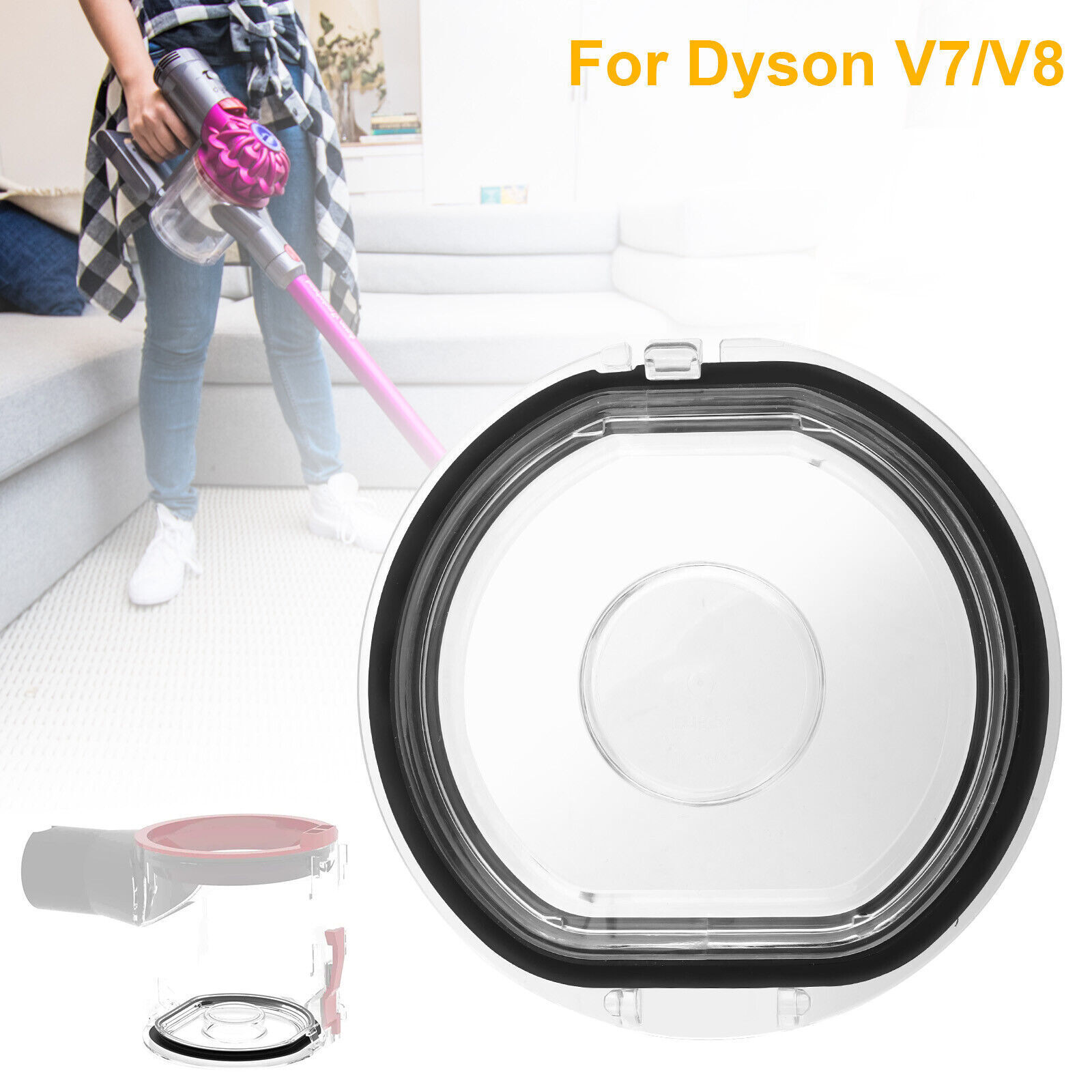 Dust Bin Bottom Lid Replacement For Dyson V7/V8 Vacuum Cleaner Bucket Bottom