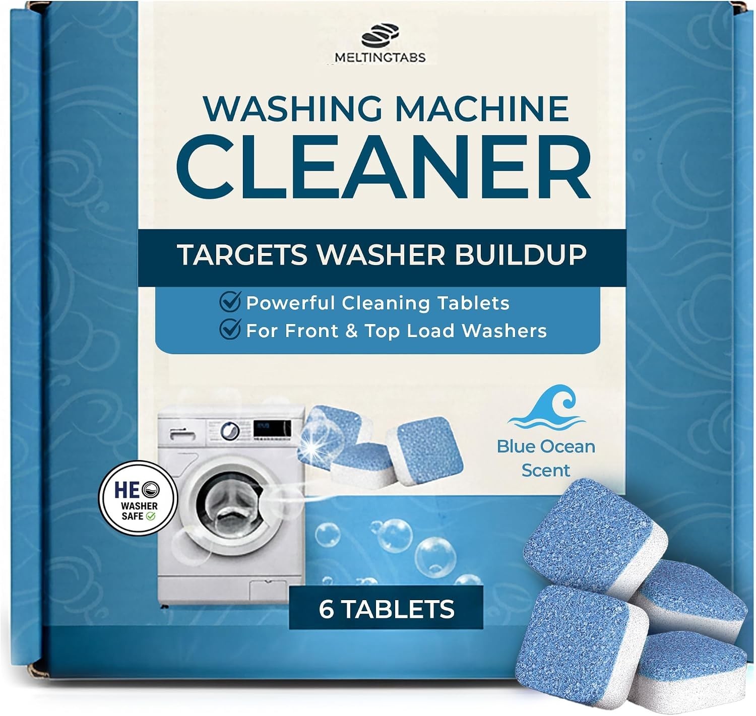 Uproot Clean Washing Machine Cleaner Tablets – 6 Pack for a 12 Month Supply. Fo
