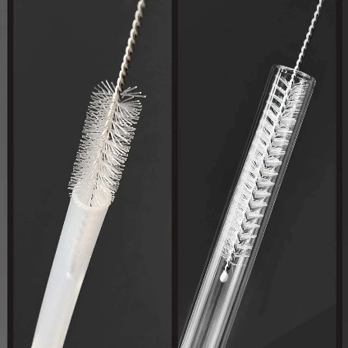 US Nylon Straw Brush Cleaner Bottle Tube Pipe Small Long Cleaning 1-10Set