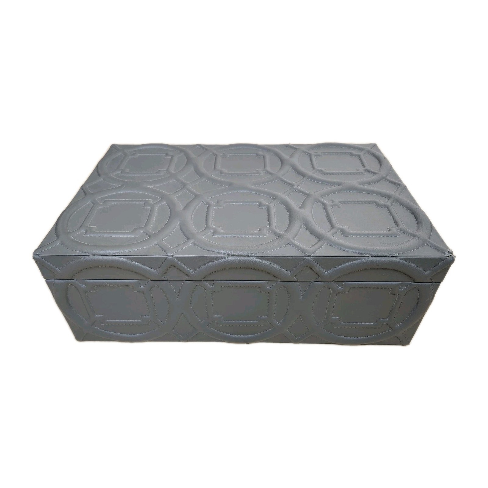 Global Views Large Gray Storage Box for Shoes, Clothing – 19.5″ x 13.5″ x 6.75″