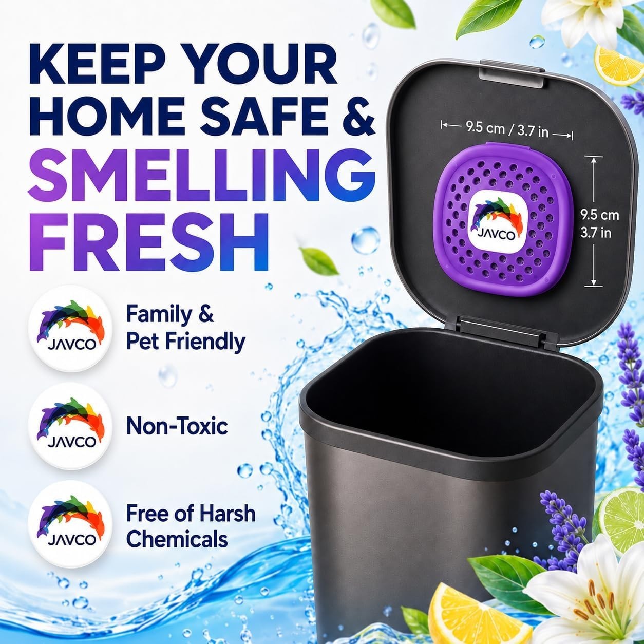 Trash Can Deodorizer & Odor Eliminator 4 in 1 – Garbage Can Deodorizer, Activ…