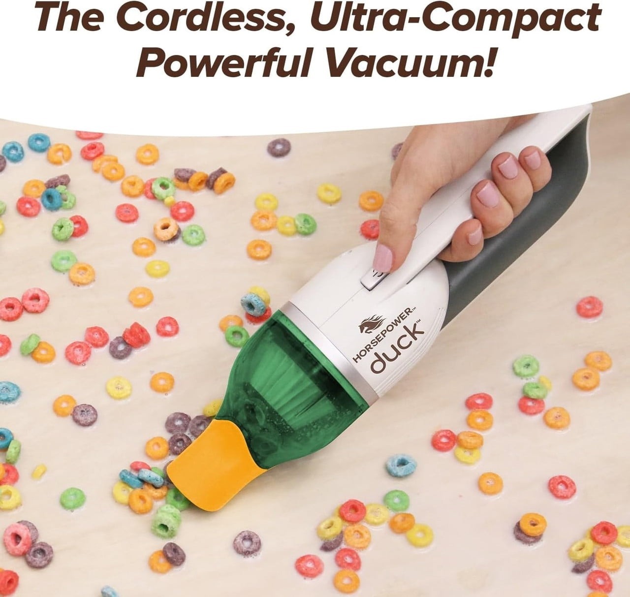 Duck Compact Handheld Vacuum Cordless by Horsepower Portable Cleaner-FREE SHIP