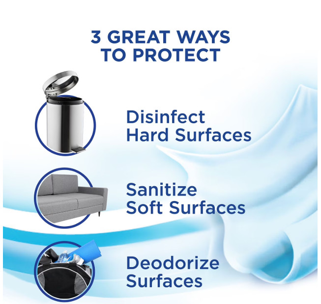 Lysol Disinfectant Spray Crisp Linen 19 oz 3 Pack (Pack of 2) 6 Cans Total