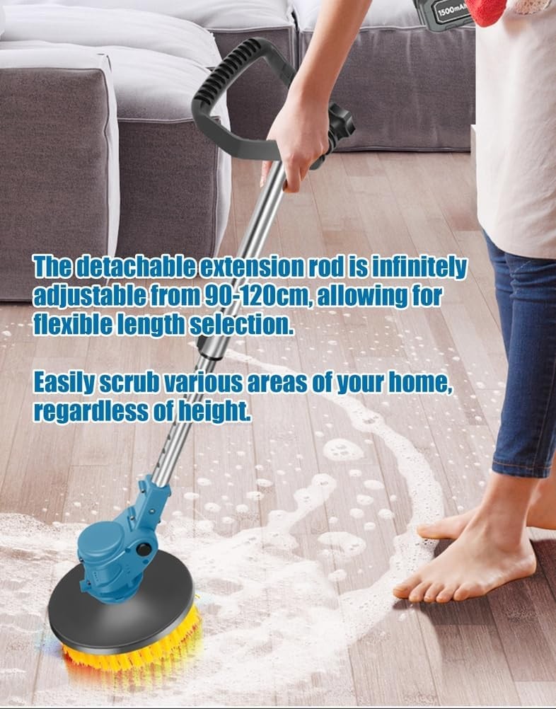 Electric Spin Scrubber, Cordless Cleaning Scrubber for Home, 3 Replaceable Heads