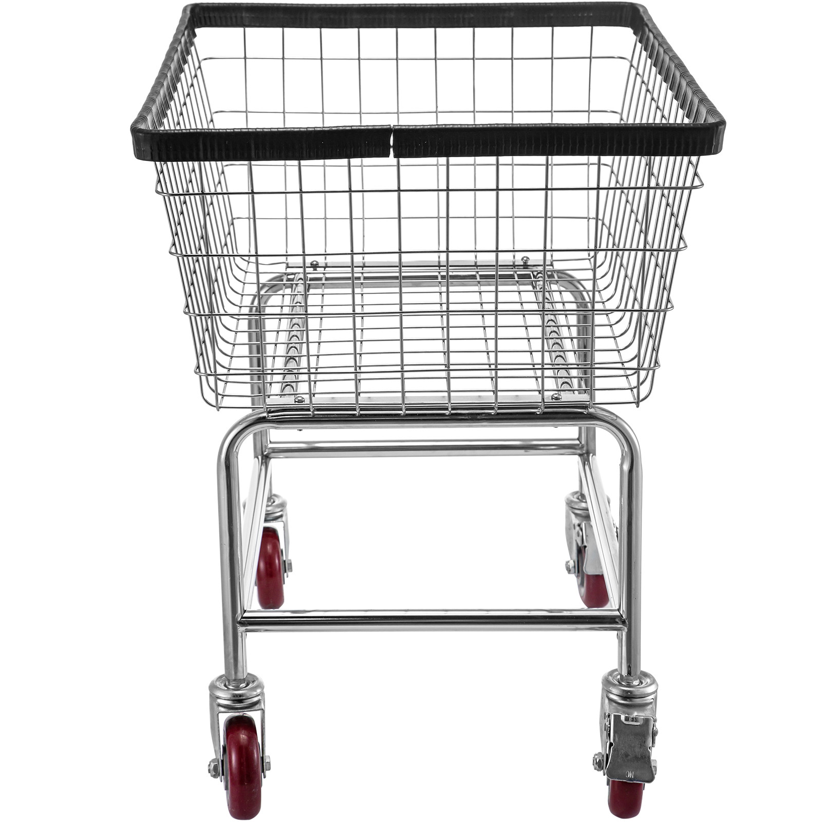VEVOR Wire Laundry Cart Wire Laundry Basket 2.5 Bushel Heavy Duty w/ 4” Wheels