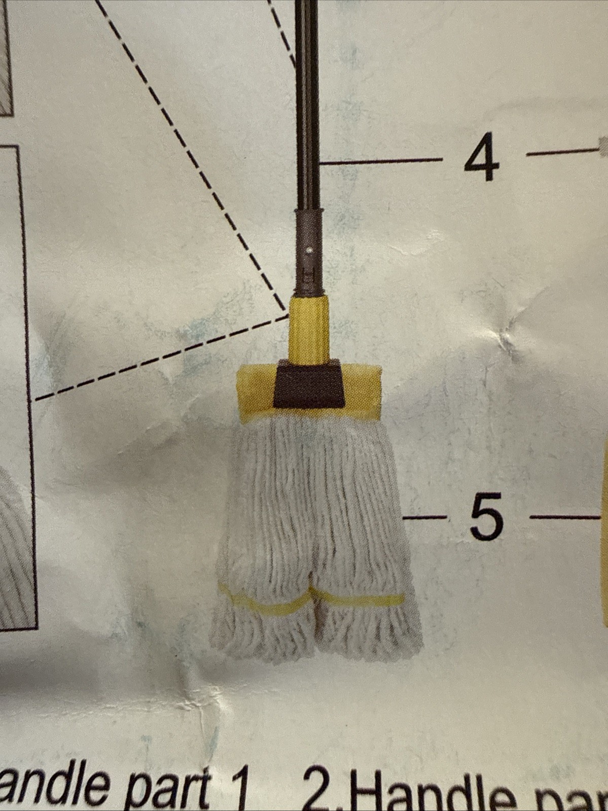 Commercial Heavy Duty Wet String Mop 60″ Handle Cotton Floor Cleaning Mop