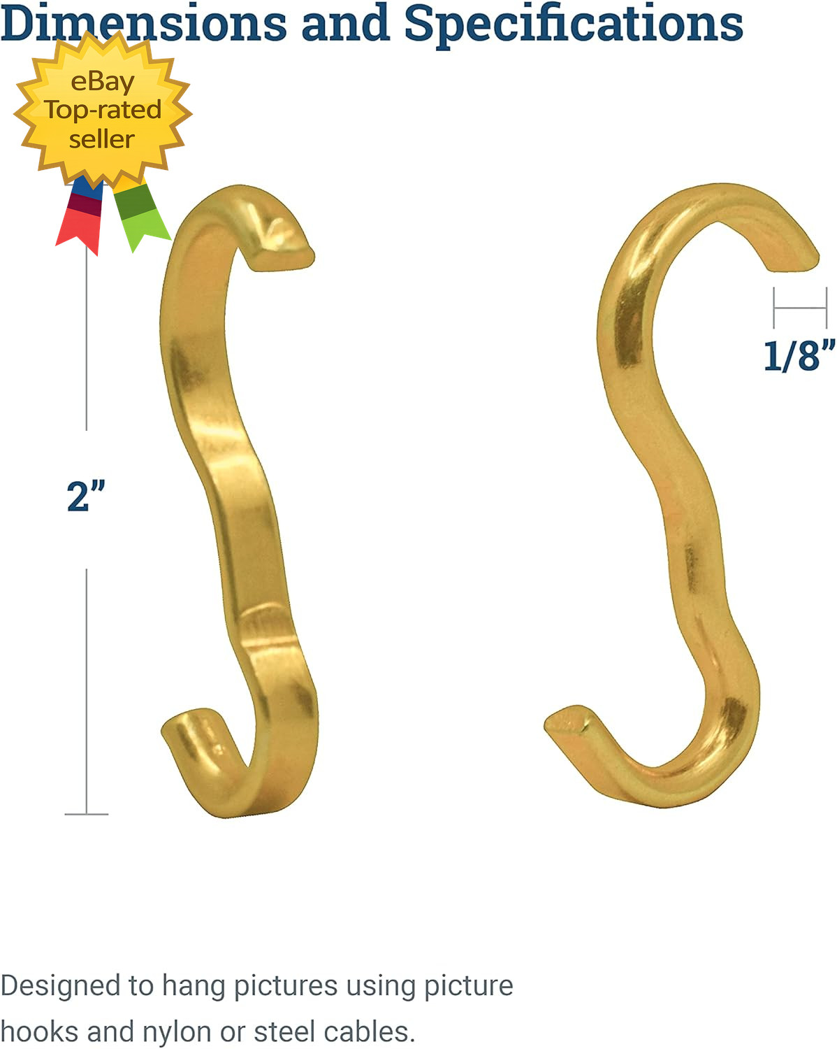 Picture Rail Hooks 10 Pack Heavy Duty Art Hangers Supports 25 Lbs Easy Install