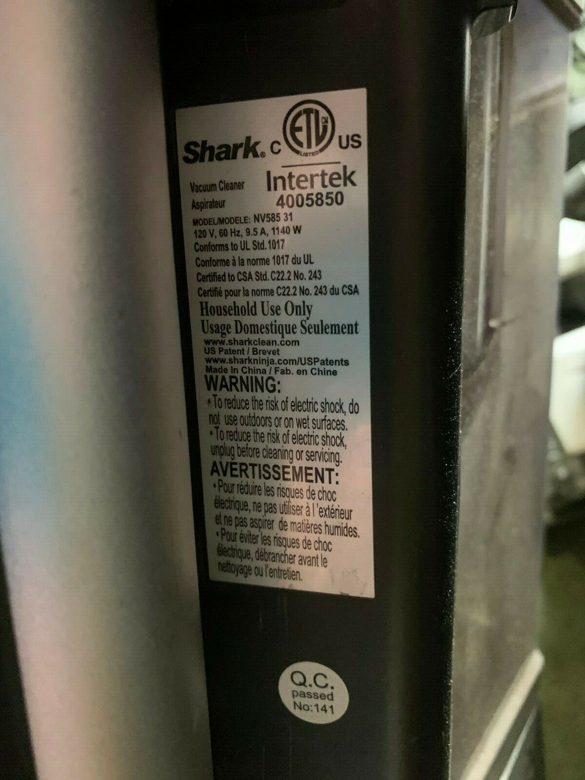 BRUSH ROLL BRISTLE BAR FIT Shark NV585 NV581 NV581Q NV586