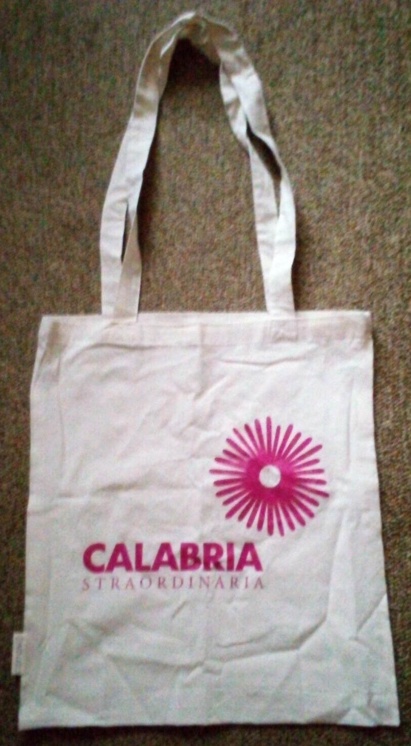 Calabria Straordinaria Logo Cotton Tote Bag – 14.5″ X 30.0″
