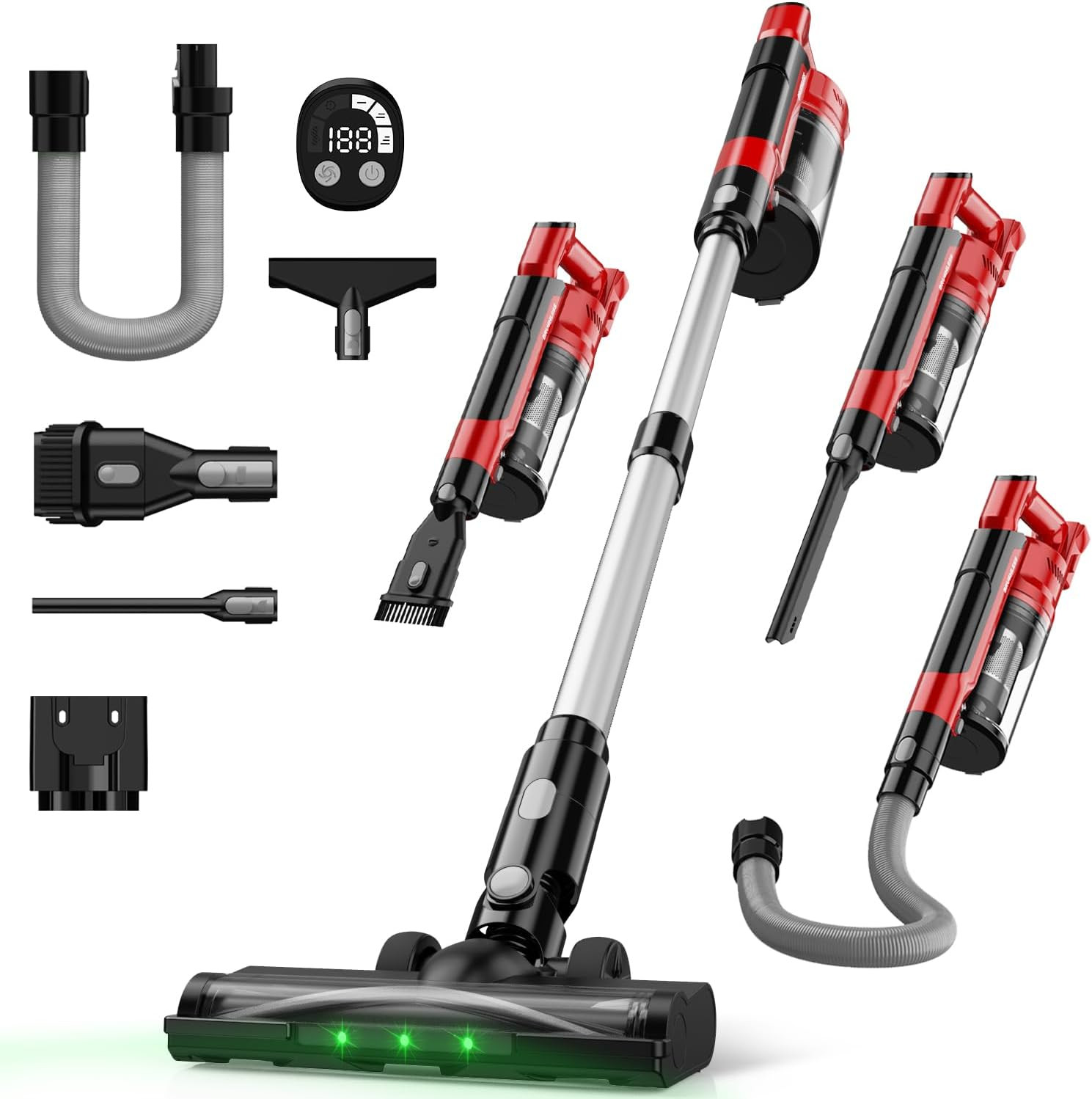 Cordless Vacuum Cleaner for Milwaukee M18 Battery, 7-In-1 Lightweight Stick Vacu